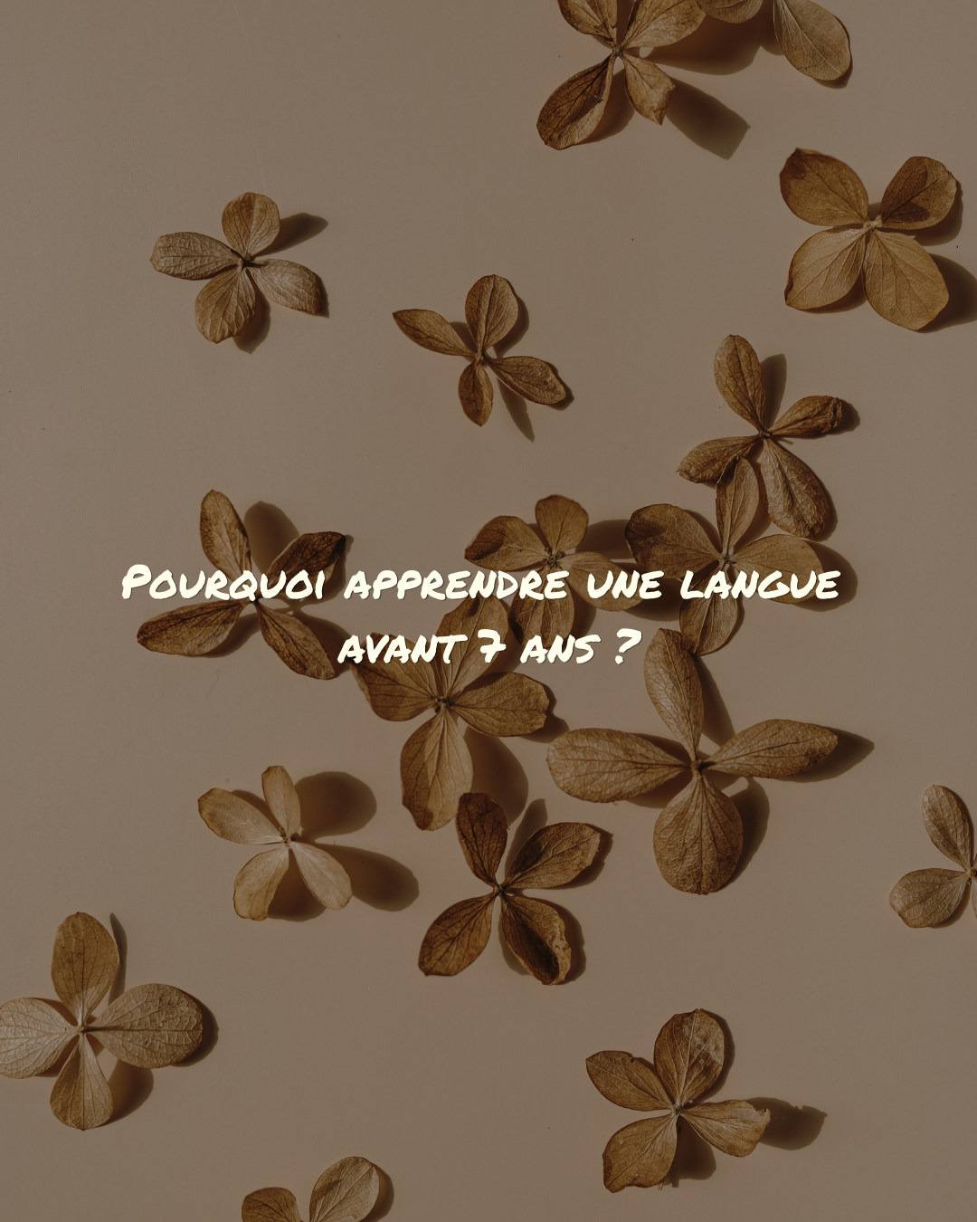 Pourquoi apprendre une langue avant 7 ans