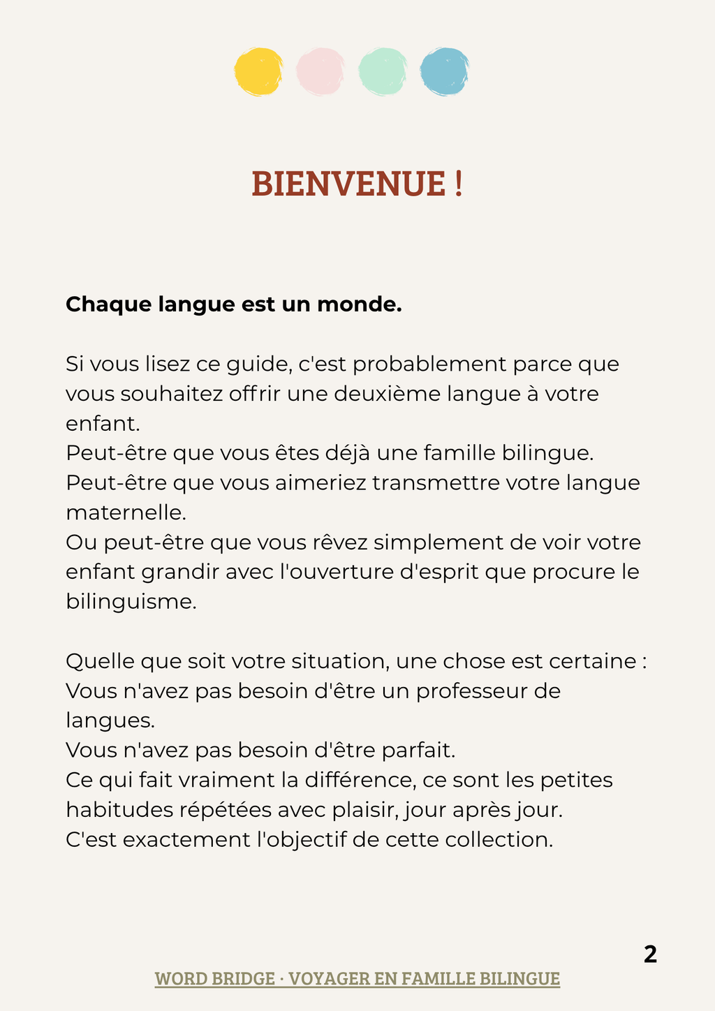 Pack 2 guides — Bilinguisme en famille
