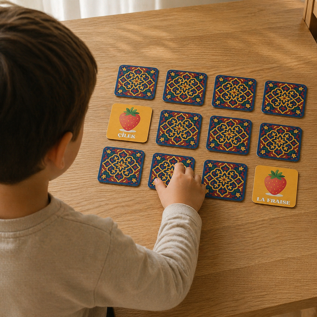 Détail des cartes MEMORA Français-Turc pour apprendre le turc en jouant