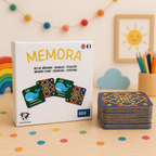 Boîte du jeu MEMORA Français-Anglais – Jeu de cartes bilingue Word Bridge